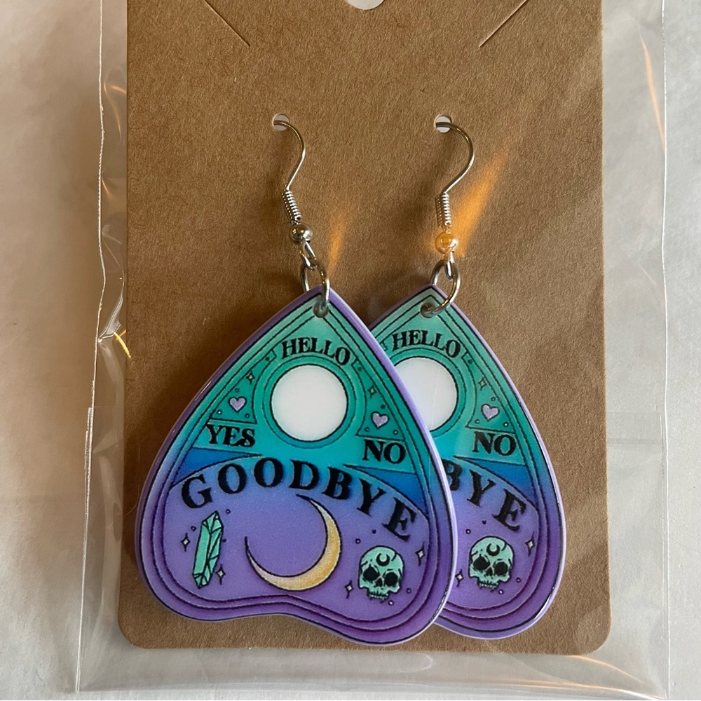 OUIJA HELLO GOODBYE PLANCHETTE EARRINGS